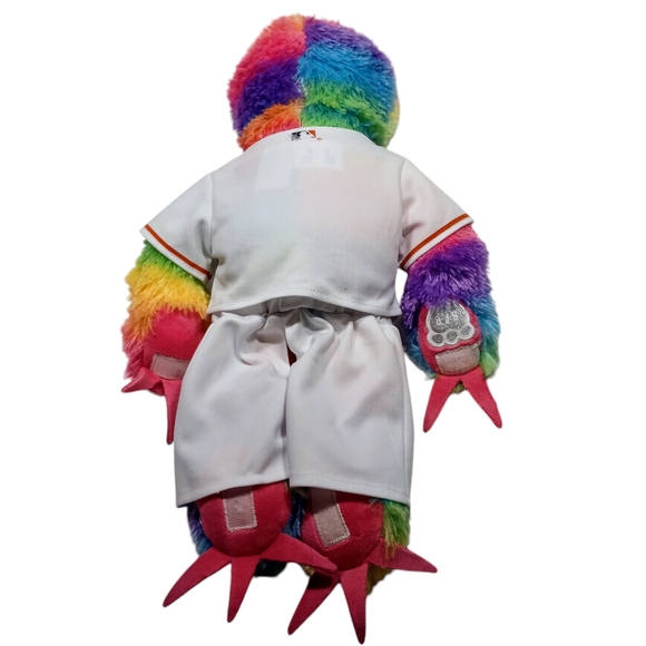 BUILD-A-BEAR RAINBOW SLOTH PLUSH W/HOUSTON ASTROS BASEBALL UNIFORM 18" BABW - Picture 6 of 15